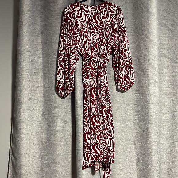 Ava & Viv - (NWT) Balloon Sleeve Belted Midi Dress - Picture 7 of 14